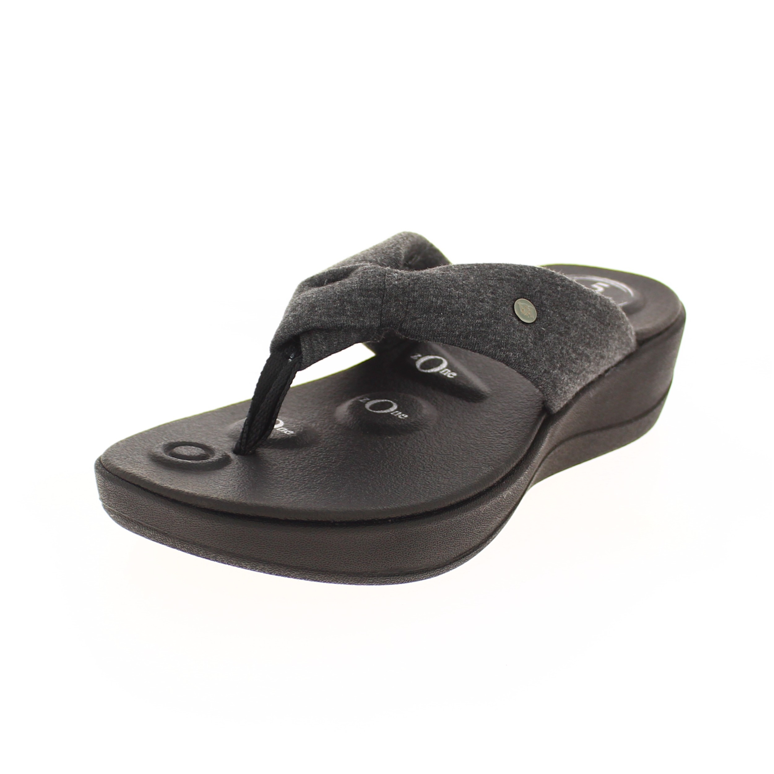 VON WELLX Women Casual T-strap Slipper Black