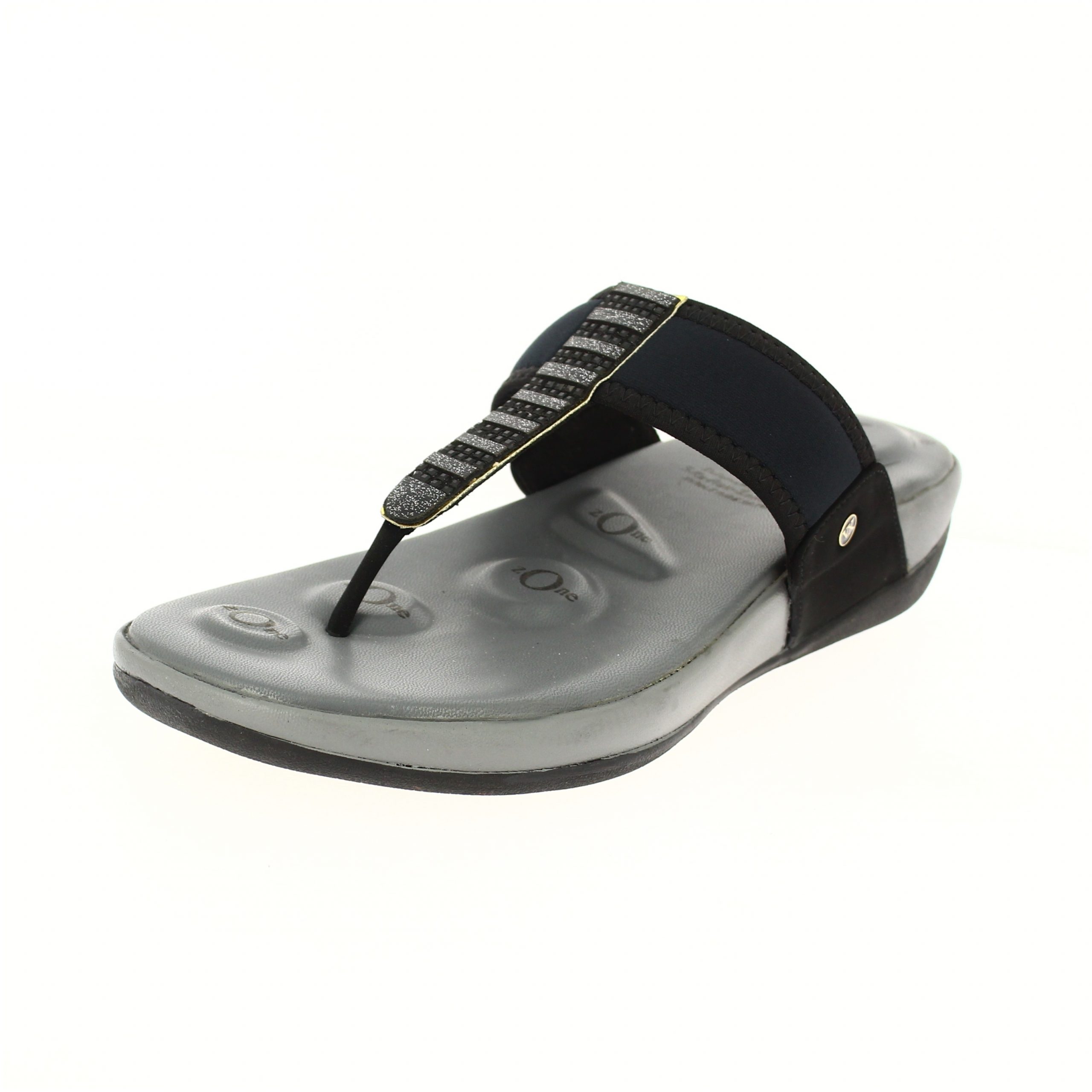 Von Wellx Women Casual T-Strap Slippers Black