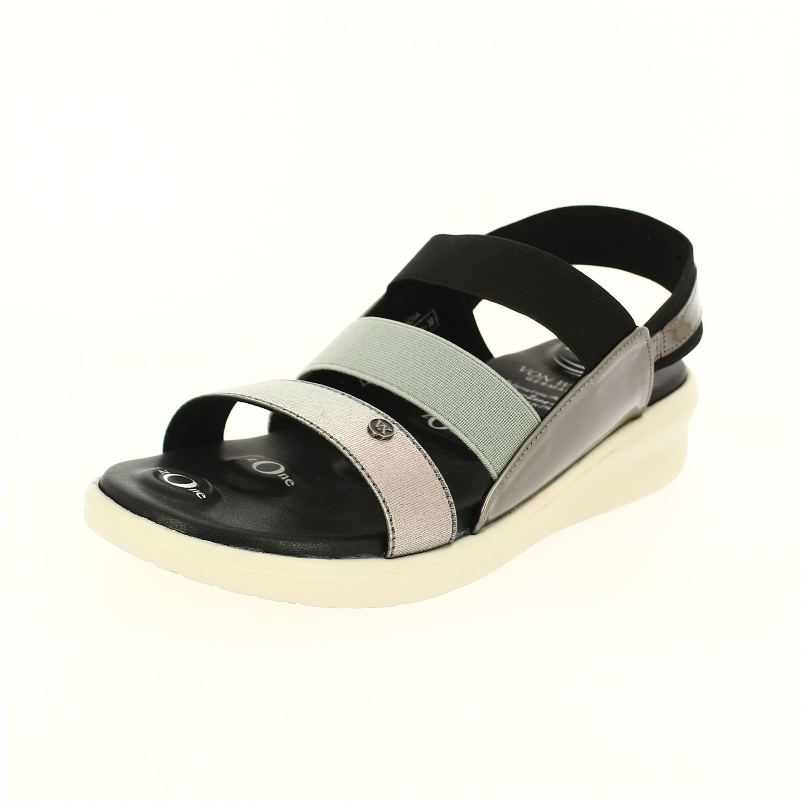 Von Wellx Women Casual T-Strap Slippers Black
