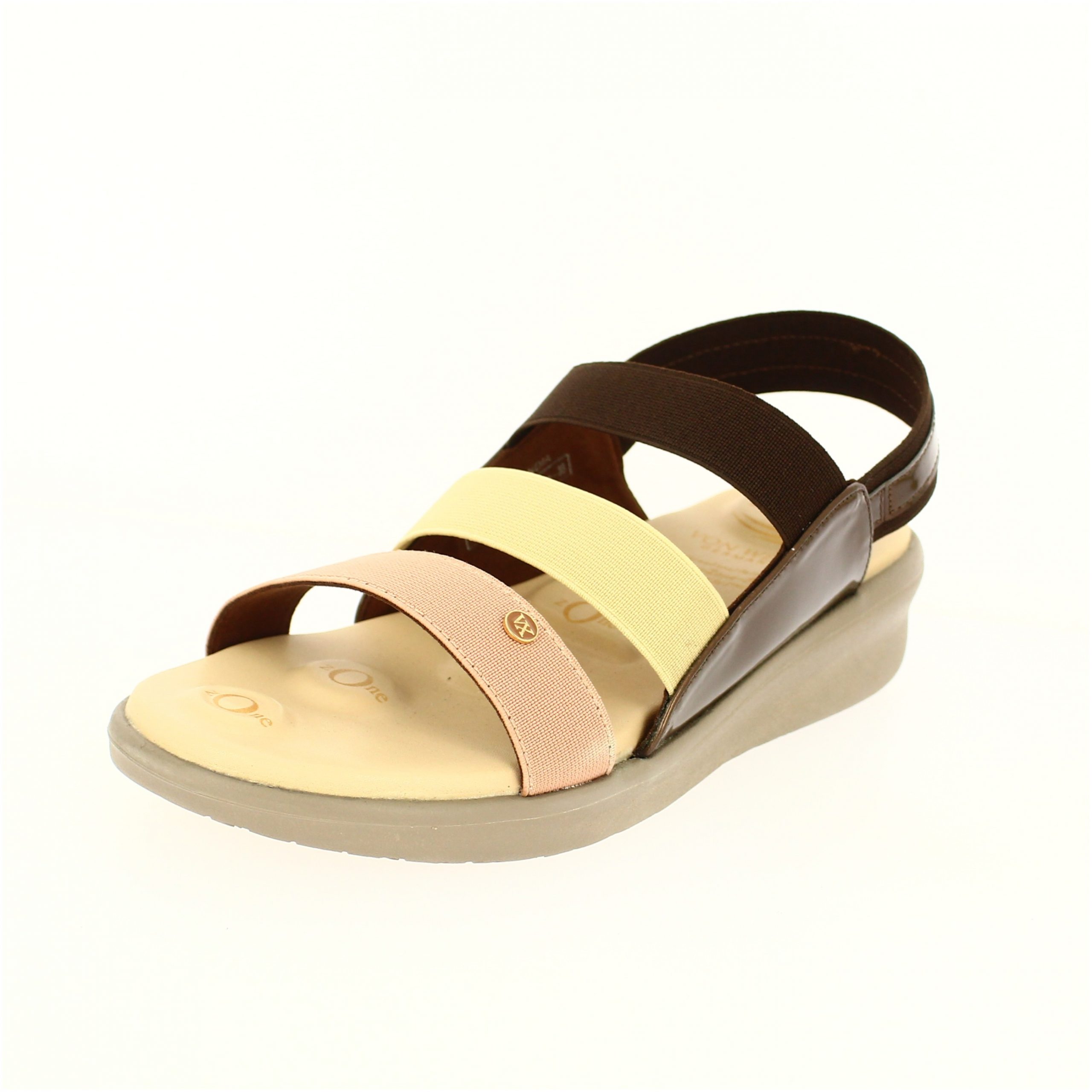 Von Wellx Women Casual T-Strap Slippers Brown