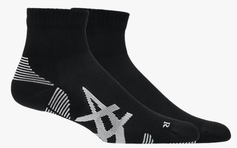 ASICS 2 PACK CUSHIONED RUN QUARTER SOCK