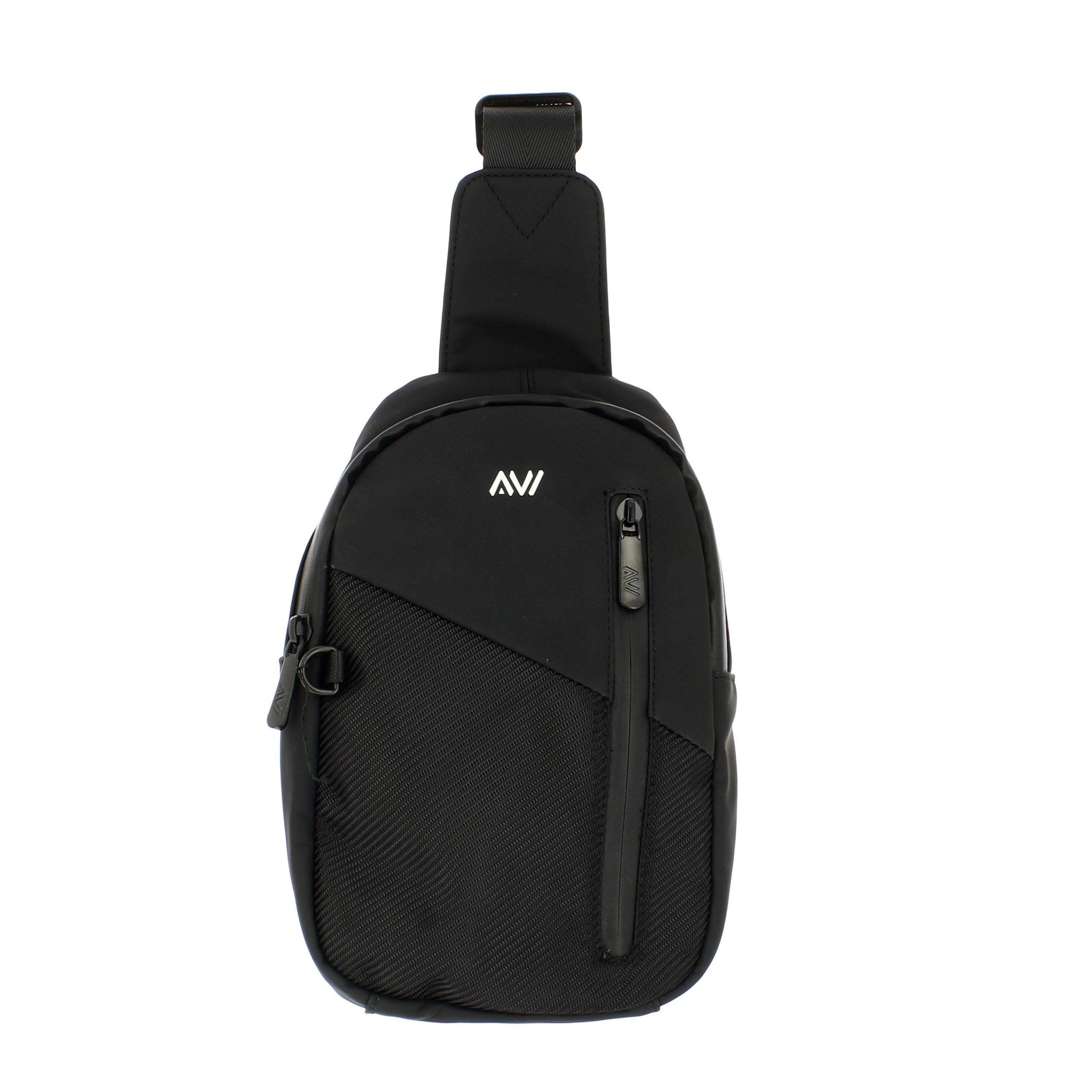 AVI Unisex Crossbody Back Pack Black