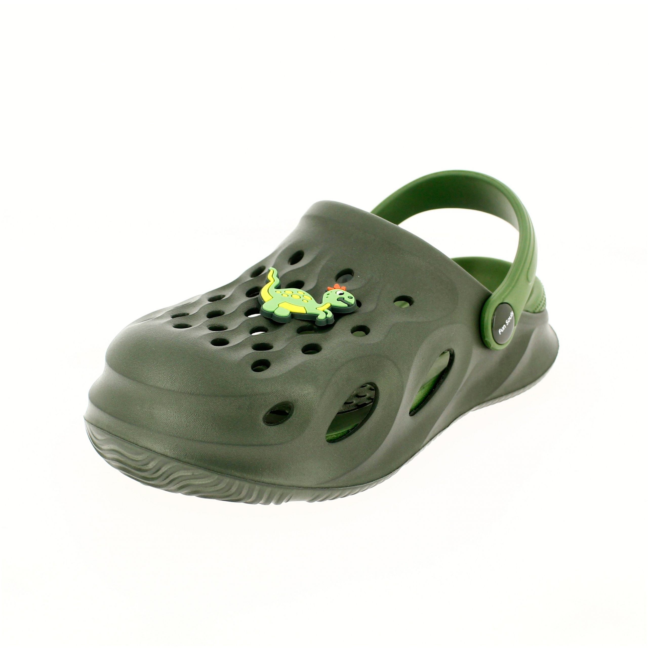 Fun Souls Boys Casual Slip-On Sandals - Green