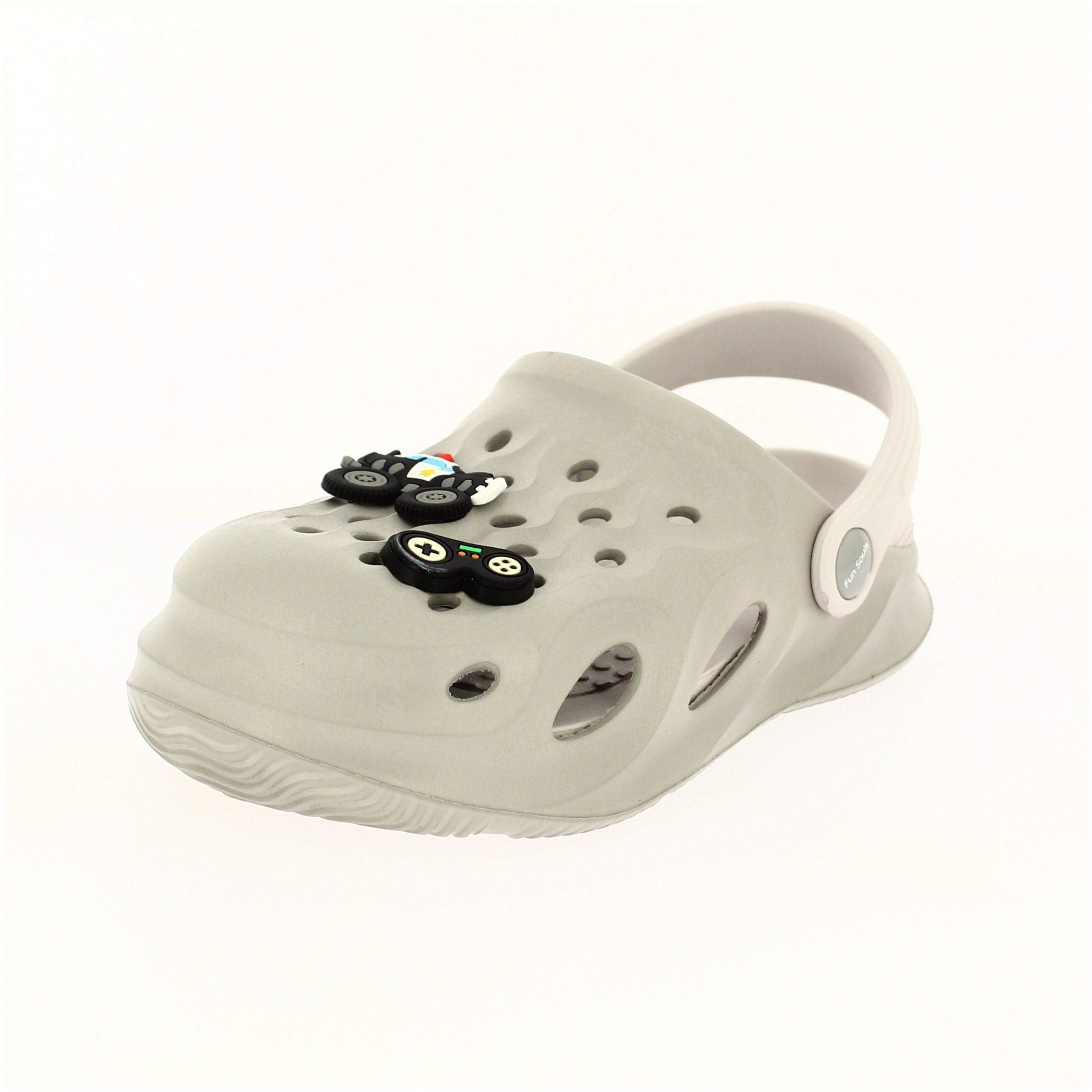 Fun Souls Boys Casual Slip-On Sandals - Gray