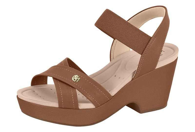 MODARE Women Casual Slip-On Wedge Brown