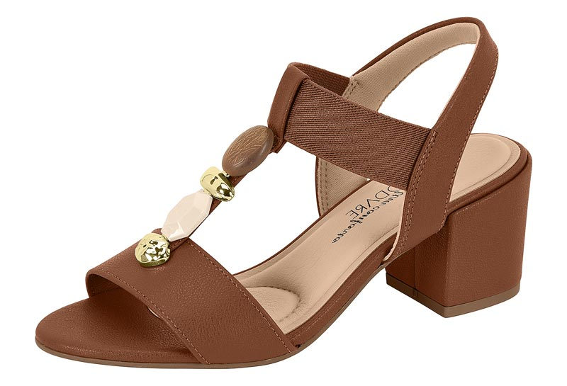 MODARE Women Casual Slip-On Heels Brown