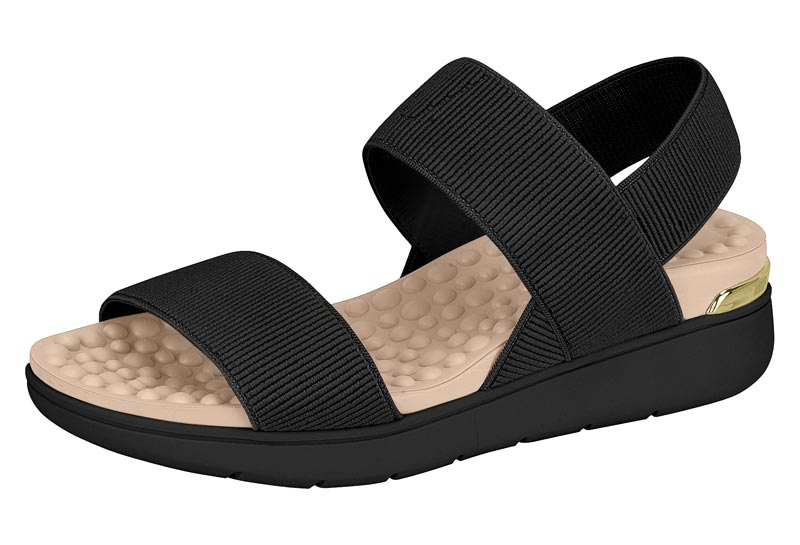 MODARE Women Casual Slip-On Wedge Black