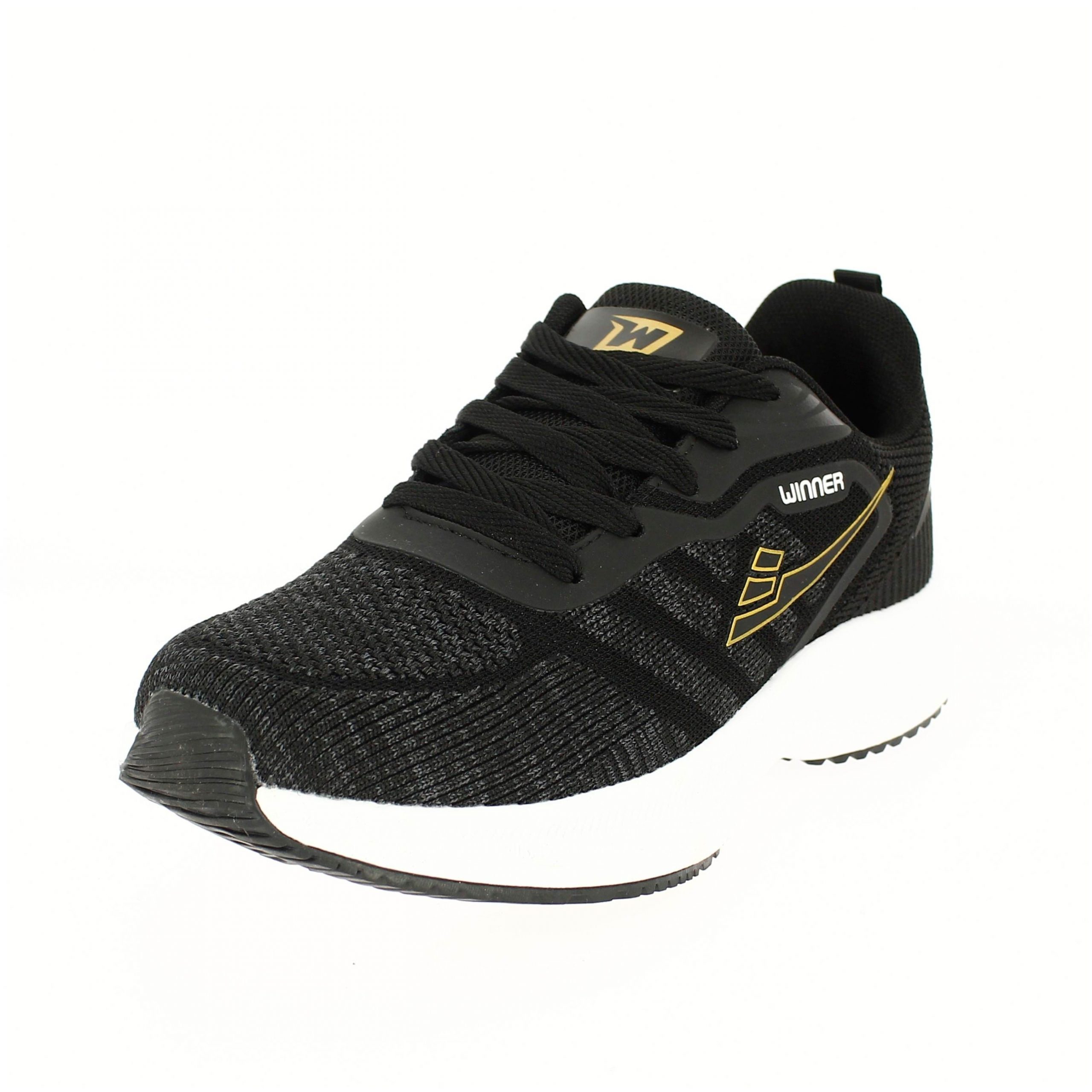 WINNER Men Casual Lacing Shoes - Black
